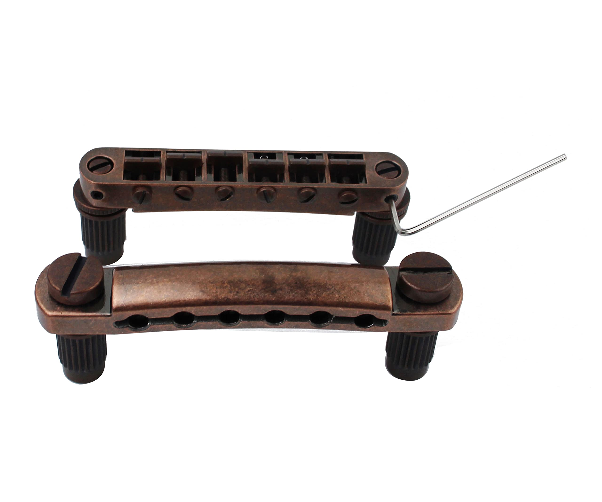 Guyker Guitar Tune-O-Matic Bridge and Stop Bar Tailpiece Combo with Anchors and Studs Replacement Compatible with LP SG EPI 6 St